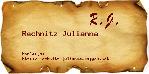 Rechnitz Julianna névjegykártya